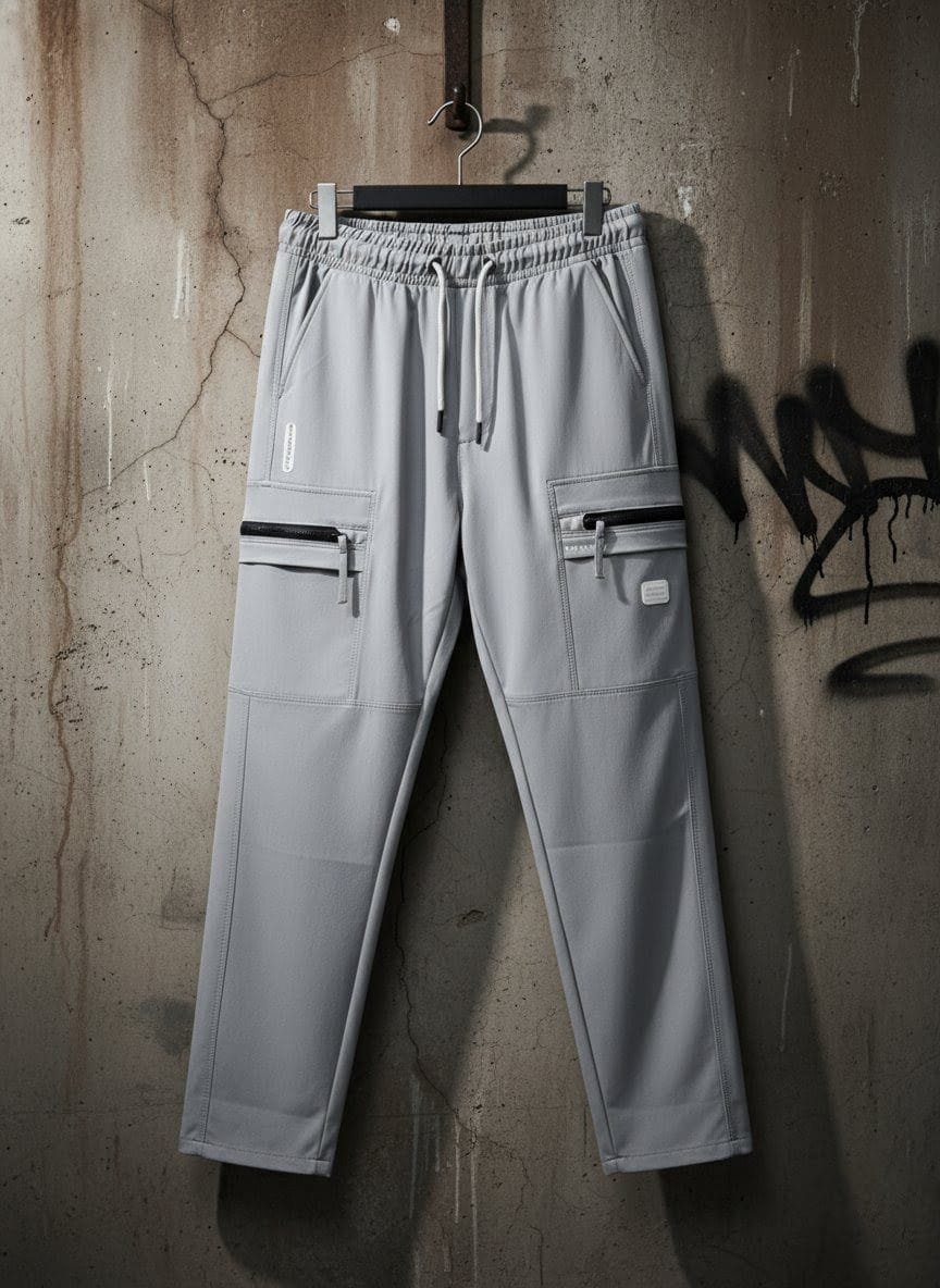 CARGO DOBBY PANT LIGHT GRAY CODE-CD66 - Image 4