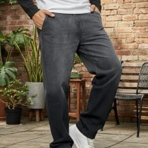 1-JEANS BAGGY ASH & BLACK CODE-SBB98