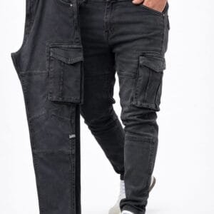 1-A LUXURY CARGO PANT BLACK CODE-60