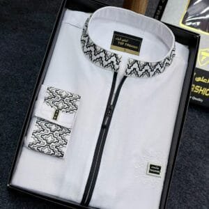 1-A LUXURY PANJABI WHITE CODE-71