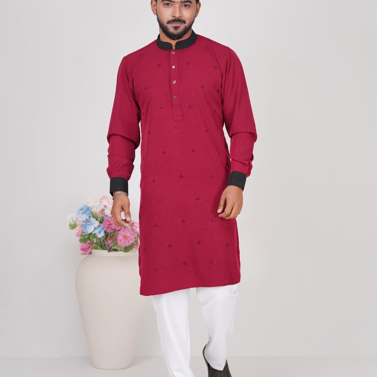 ELEGANT STONE WORK PANJABI CODE-SP01