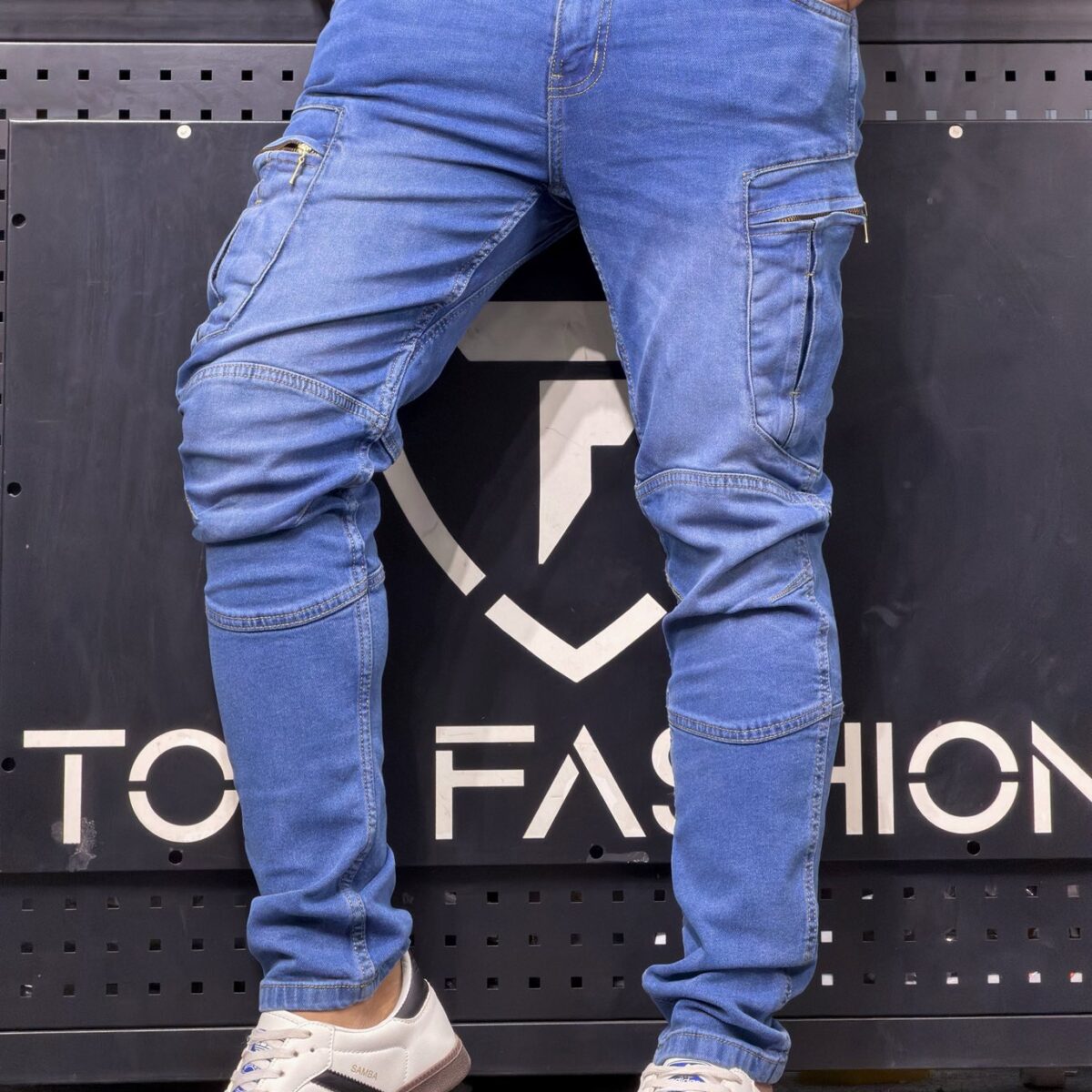 LUXURY CARGO PANT LIGHT NAVY COLOR
