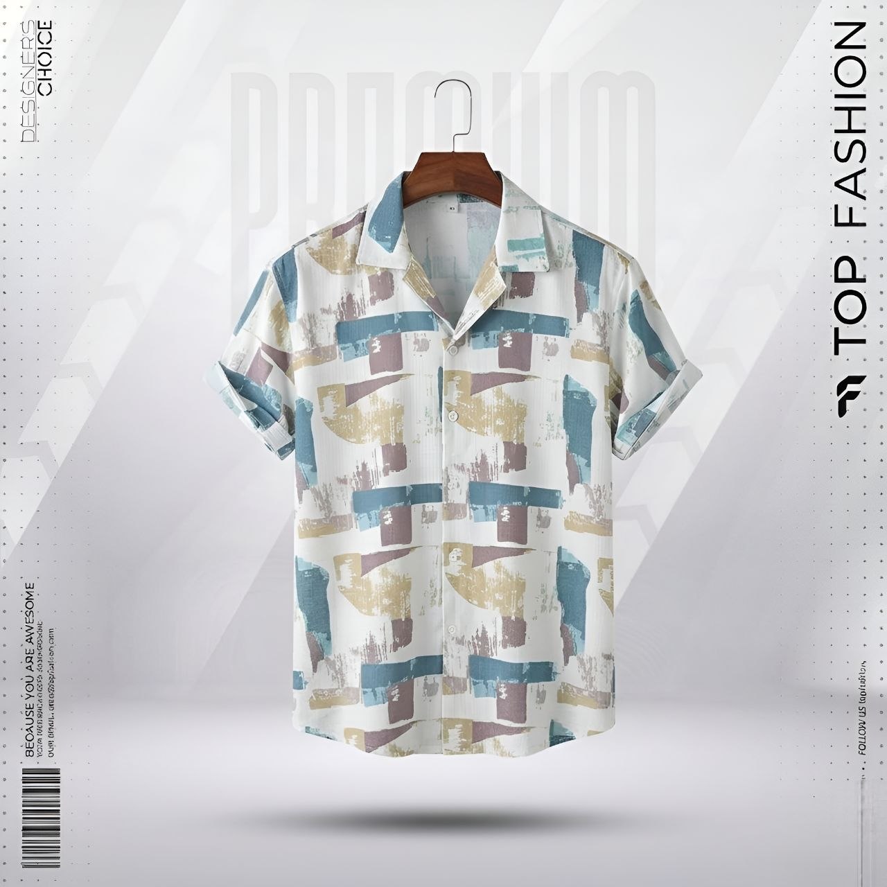 photo_6233330704804679876_y LUXURY HALF SLEEVE SHIRT CODE-HS06 - Image 1